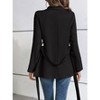 Womens Casual Blazers Long Sleeve Open Front Suit Wrap-Belted Work Office Blazers Jacket - 4 of 4