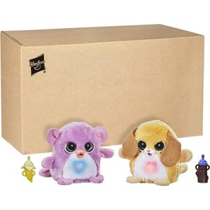 FurReal Fuzzalots Puppy and Monkey Interactive Color-Change Pets – 25+ Sounds and Reactions, Includes Bottle Accessories - 1 of 3