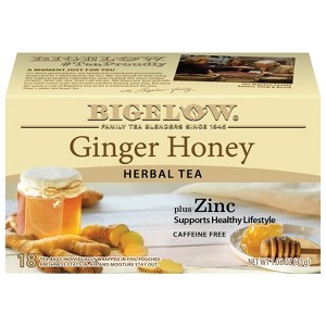Bigelow Ginger Honey plus Zinc Herbal Tea case of 6/18 - 1 of 4