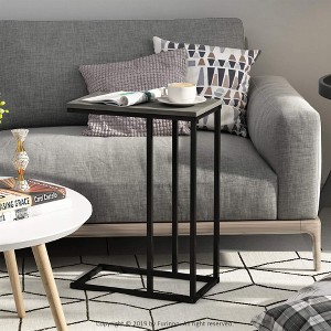 Furinno Modern Coffee Tray Sofa Side End Table Ottoman Couch Console Stand TV Lap Snack for Living Room&Home Decor,French Oak Grey - 1 of 4