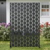 Spassway Outdoor Metal Privacy Screen with Hollow Checkered Style Garden Fence Panels Patio Trellis Room Divider Decorative Wall Panels - 2 of 4