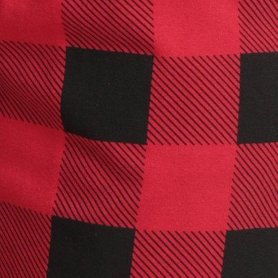 buffalo plaid - red black 100% organic cotton