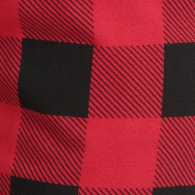 buffalo plaid - red black 100% organic cotton