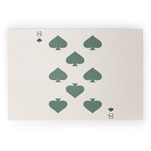 Cocoon Design Eight of Spades Playing Card Sage Welcome Mat - Deny Designs - 1 of 3