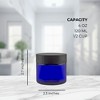 Cornucopia Brands 4oz Cobalt Blue Glass Straight Sided Cosmetic Jars 12pk; 120 ml. Capacity, BPA-Free Lids - 3 of 4