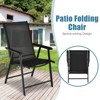 Tangkula 4PCS Patio Dining Chairs Lawn Chair with Armrest Portable Folding Chairs for Camping - 4 of 4