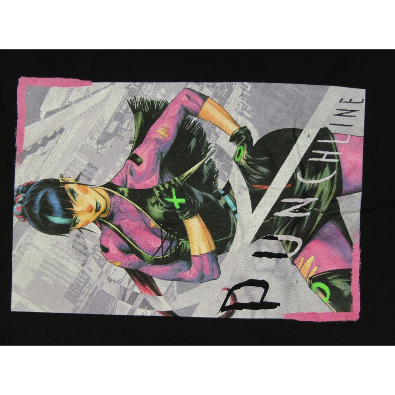 DC Comic Book Batman Punchline Mens Black Short Sleeve Graphic Tee Shirt, 2 of 4
