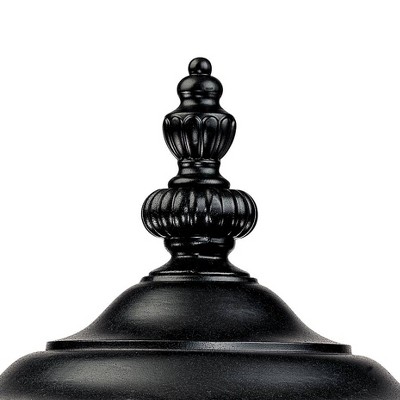 Bellagio 21" Black Metal Outdoor Post Light with Clear Glass Shade