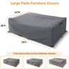 Akefit  Outdoor Furniture Cover Waterproof Windproof Gray Patio Sofa Cover with Mesh Window and Handles - 2 of 4