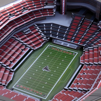 Atlanta Falcons 3D Stadium View Lighted Wood Metal End Table