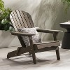 KWPZQEB Folding Adirondack Chair, Wooden Textured with Armrest, Heavy All-Weather, Comfortable Set for Poolside, Backyard, Lawn - 3 of 4