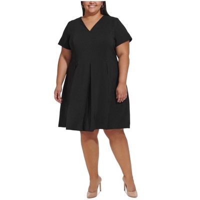 Tommy Hilfiger Womens Pleated Fit & Flare Dress