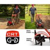 DR 11 Inch Rear Tine Walk Behind Rototiller Tiller with Power Driven Wheels, Drag Stake, Debris Shield, and Counter Rotating Tines, Orange - 3 of 4