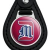 University of Detroit Mercy Primary Logo Black Leather Keychain - 3 of 4
