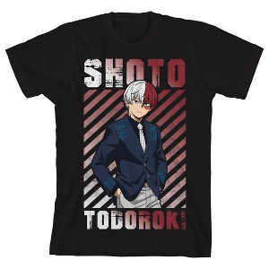 My Hero Academia Shoto Todoroki Theatre Youth Black Crew Neck Short Sleeve T-shirt - 1 of 4