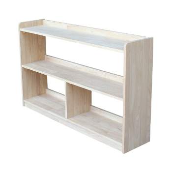 30" Abby Divided Bookshelf Unfinished - International Concepts