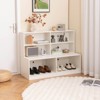 Costway Entryway Shoe Cabinet 2-in-1 Storage Cabinet & Shoe Bench Combo for Living Room - 2 of 4