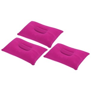 Unique Bargains Neck Support for Hiking Travel Ultralight Flocked Inflatable Camping Pillows 3 Pcs 13.6" x 8.7" - 1 of 4