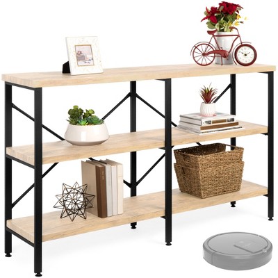 Best Choice Products 55in Rustic 3-Tier Console Table for Living Room, Entry w/ Non-Scratch Feet