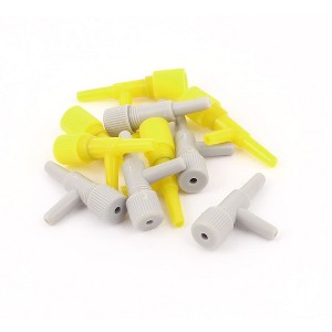 Unique Bargains Plastic Fish Tank Aquarium Air Pump Volume Flow Control Valve Yellow Gray 10 Pcs - 1 of 3