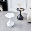 MAYEERTY White Metal Side Table, Small Sofa Table, Small Iron table, Nightstand for Living Room - 4 of 4