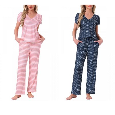 blue dot/pink striped