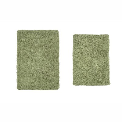 Fantasia Bath Rug Collection Cotton Shaggy Pattern Tufted Set of 2 Bath Rug Set - Home Weavers