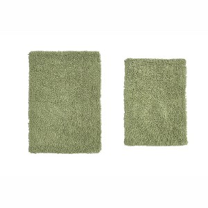 Fantasia Bath Rug Collection Cotton Shaggy Pattern Tufted Set of 2 Bath Rug Set - Home Weavers - 1 of 3