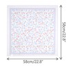 INSPIRE CHIC Women's Floral Stripes Printed Square Cotton Blended Gauze Neck Scarves 1Pc - 3 of 4