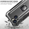 Vena vArmor Rugged Case for Apple iPhone 13, iPhone 14 Military Grade Drop Protection with Belt Clip Holster Kickstand - Space Gray - 3 of 4