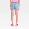 Girls' Woven Shorts - Cat & Jack™ Chambray Medium Wash - 2 of 3