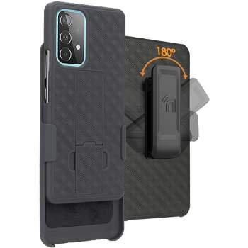 Nakedcellphone Case with Stand and Belt Clip Holster for Samsung Galaxy A53 - Black