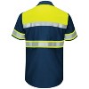 Red Kap Men's Hi-Visibility Short Sleeve Color Block Ripstop Work Shirt - Type O, Class 1 - 2 of 4