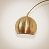 Long Arm Gold Brass Adjustable Floor Lamp with Round White Marble Base - 3 of 4