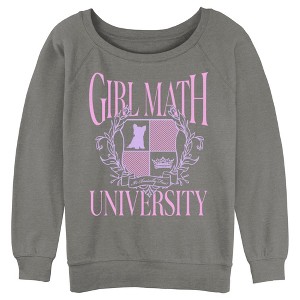 Junior's Women Lost Gods Girl Math University Sweatshirt - 1 of 4