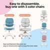 UNISOAR Kids Desk Chair, Ergonomic Kids Study Chair with Adjustable Height, Swivel Mesh Desk Chair with Wheels-Includes 2 Free Chair Covers - 3 of 4