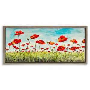 Stupell Industries Bright Red Poppies Meadow, 25" x 11" - 1 of 4