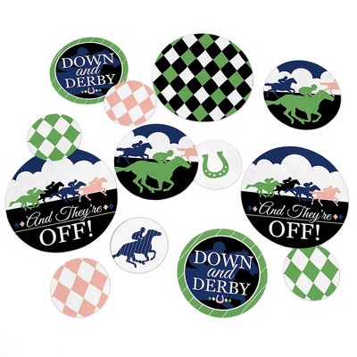 Big Dot of Happiness Kentucky Horse Derby - Horse Race Party Giant Circle Confetti - Party Decorations - Large Confetti 27 Count