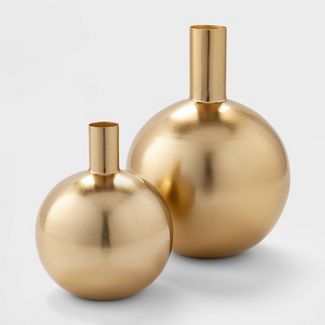 11.6u0022 x 8.4u0022 Decorative Brass Vase Gold - Project 62™
