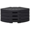 vidaXL Umbrella Base Fan-shaped 4 pcs Black - 4 of 4