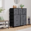 homfan 12 Dresser for Bedroom, Chest of Drawers for Bedroom with Side Pockets and Hooks, Fabric Storage Dresser, Sturdy Steel Frame, Wood Top - 3 of 4