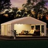 EROMMY Heavy Duty Party Tent Gazebo For Events, Weddings, Bbqs - Removable Sidewall Windows & Storage Bags Included, White - 2 of 4