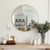 VYNXARIA Gold 16" x 16" Metal Frame Round Bathroom Mirror,For Bedroom, Living Room ,Decorative Wall Mirror - 2 of 4