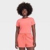 Women's Everyday Soft Cropped Short Sleeve T-Shirt - All In Motion™ - 3 of 4