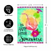 Evergreen It's Happy Hour Somewhere Applique Garden Flag 12 x 18 Inches Indoor Outdoor Decor - 3 of 4