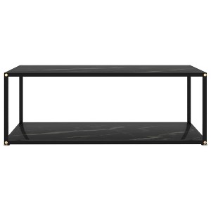 vidaXL Coffee Table Black Tempered glass, powder-coated steel Medium - 1 of 4