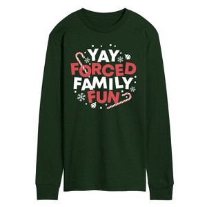 Men's - Instant Message - Yay Forced Family Fun Long Sleeve Graphic T-Shirt - 1 of 3