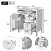 30" Modern Bathroom Vanity with Top Sink, 2 Drawers, Tip-Out Drawer & Adjustable Shelf, Bathroom Storage Cabinet - ModernLuxe - 3 of 4