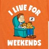 Boys' - Garfield - I Live For Weekends Short Sleeve Graphic T-Shirt - 2 of 4