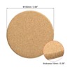 Unique Bargains Thick Cork Round Edge Coasters Wood Color - 2 of 4